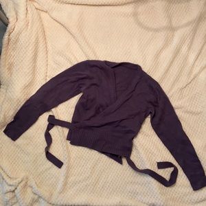 Capezip wrap sweater dance warm-up